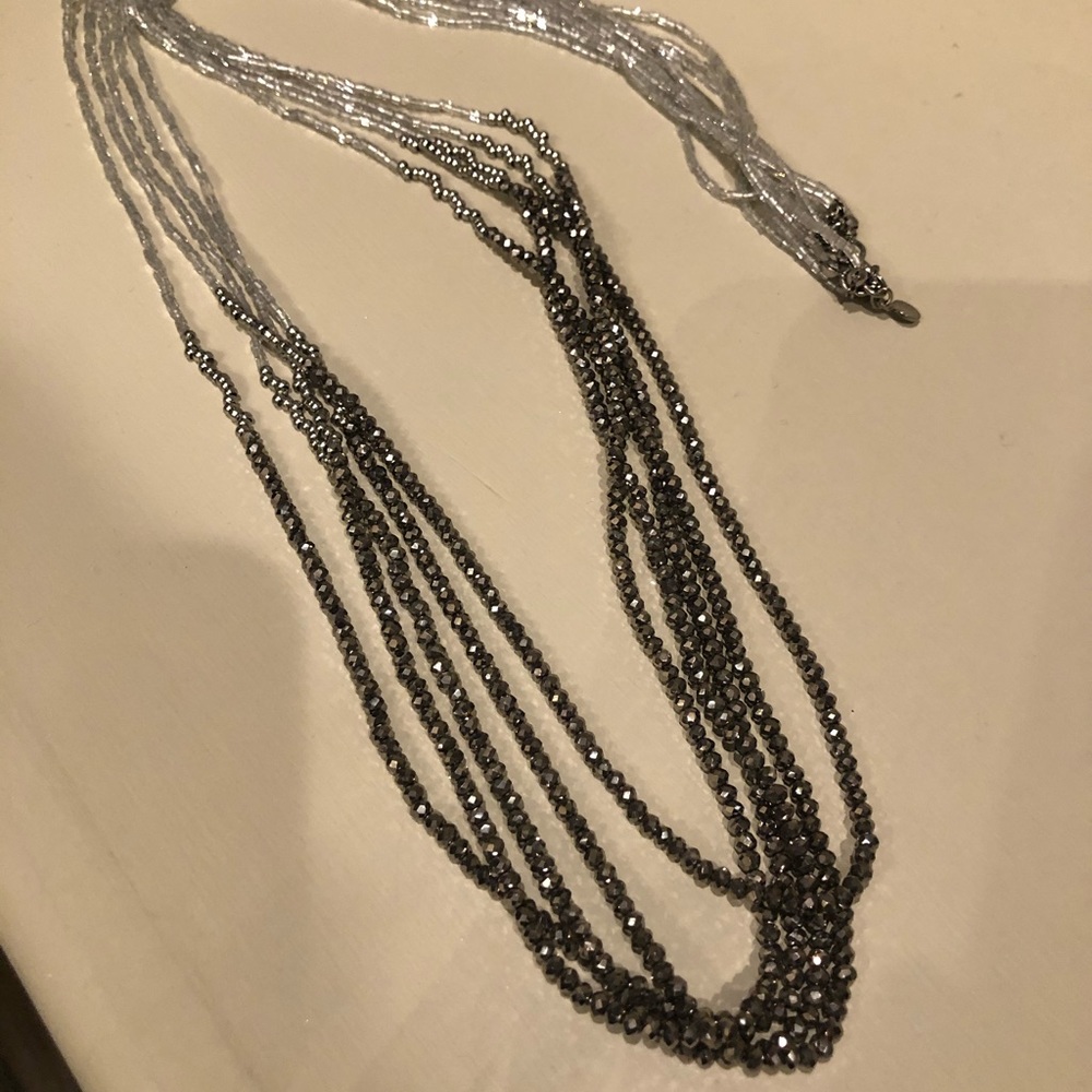 Graphite Beaded Necklace
